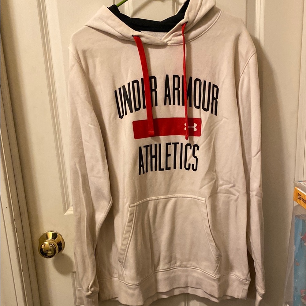Under Armour Athletics white hoodie
